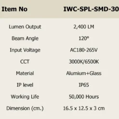 Alternative view of สปอร์ตไลท์ led 30w smd รุ่นบาง เดย์ไลท์ iwachi