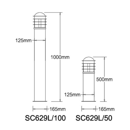 โคมไฟสนามหญ้า ทรงญี่ปุ่นขนาดใหญ่ รุ่น SC629L - Image 2