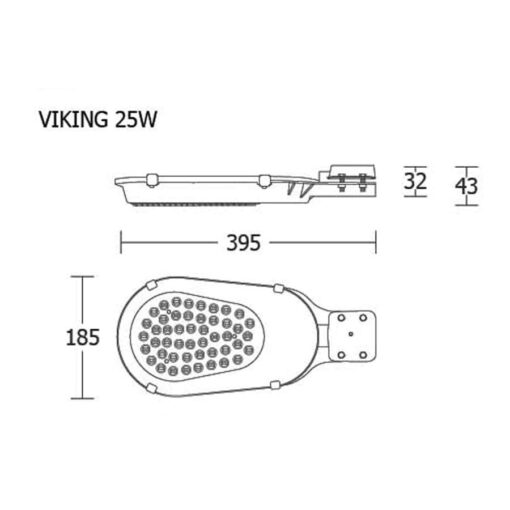 โคมไฟถนน LED VIKING 25w (วอร์มไวท์) BEC - Image 2