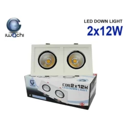 ดาวน์ไลท์ LED COB 2x12w (วอร์มไวท์) IWACHI