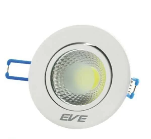 ดาวน์ไลท์ LED COB หน้ากลม 5w (วอร์มไวท์) EVE