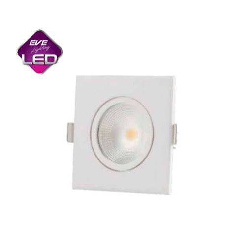 ดาวน์ไลท์ LED COB หน้าเหลี่ยม 5w (เดย์ไลท์) EVE
