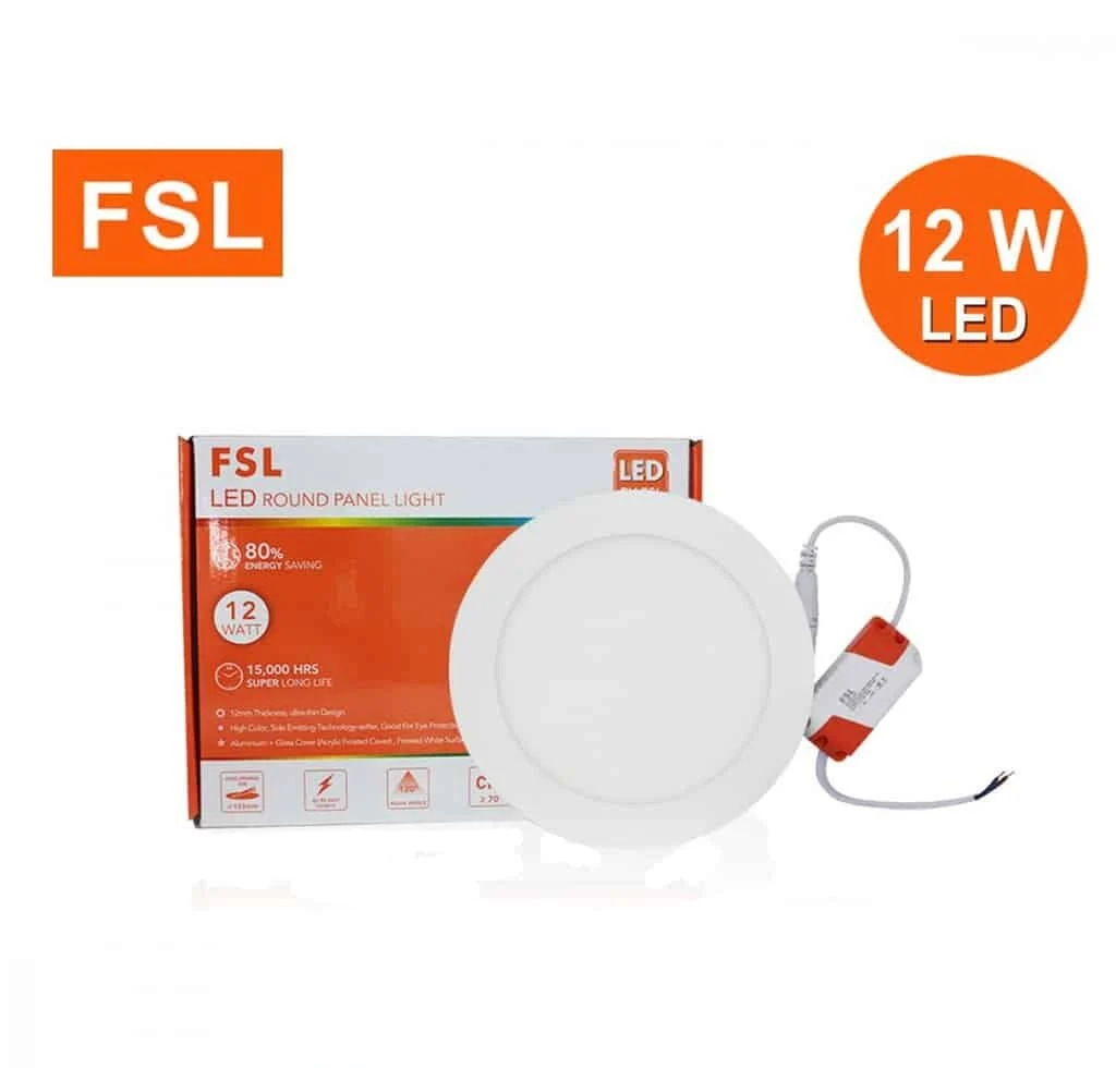 ดาวน์ไลท์ LED 12W หน้ากลม (วอร์มไวท์) FSL