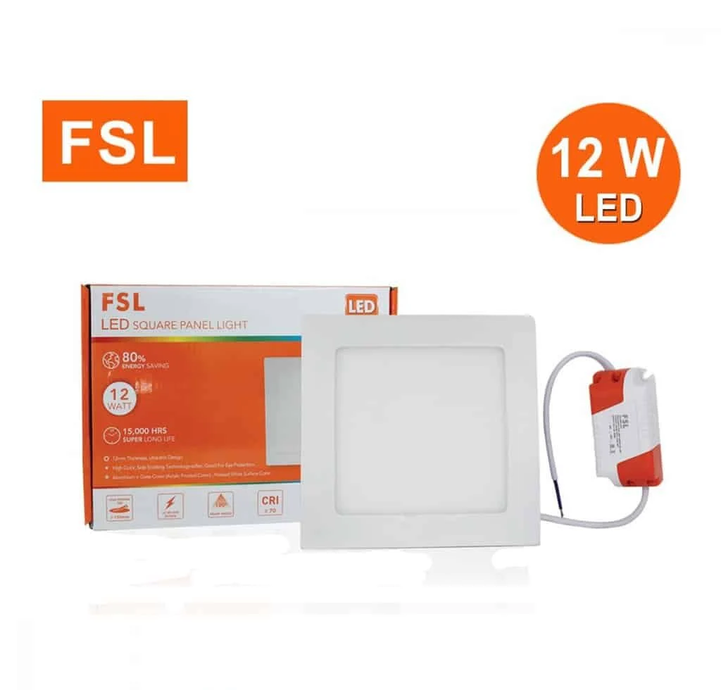 ดาวน์ไลท์ LED 12W หน้าเหลี่ยม (เดย์ไลท์) FSL