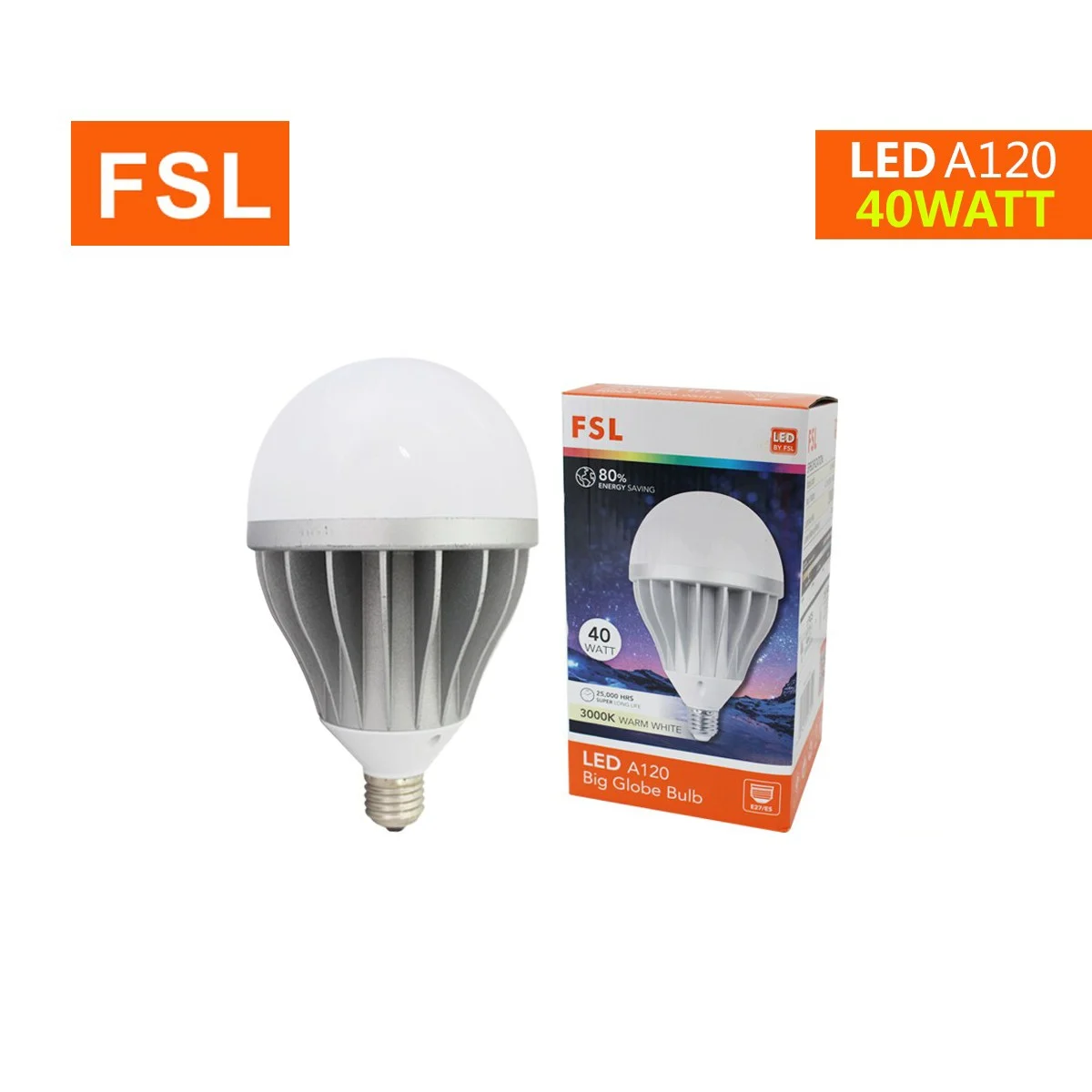 หลอดไฟไฮเบย์ led fsl 40w วอร์มไวท์