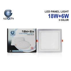 ดาวน์ไลท์ LED สี่เหลี่ยม 18+6W IWACHI