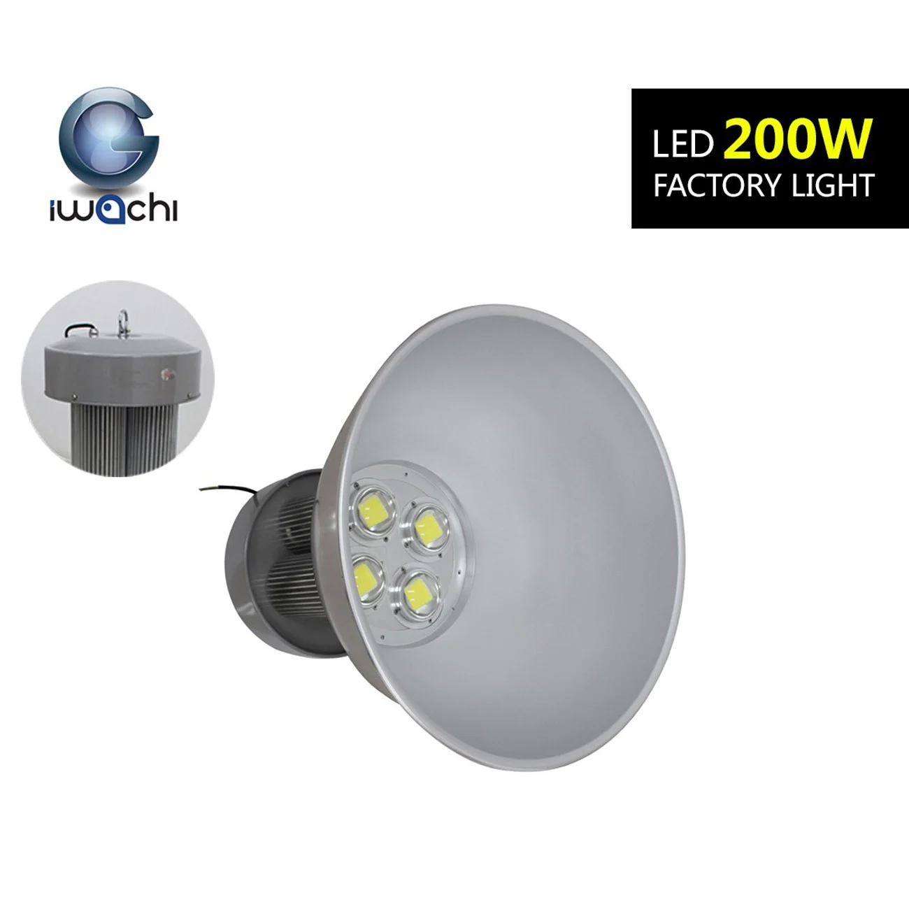 โคมไฮเบย์ LED 200W รุ่นแยกฝา (วอร์มไวท์) IWACHI
