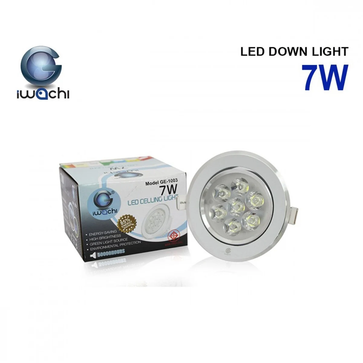 ดาวน์ไลท์ LED 7W (วอร์มไวท์) IWACHI