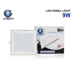 ดาวน์ไลท์ led 9w สี่เหลี่ยมหน้ากระจก วอร์มไวท์ iwachi