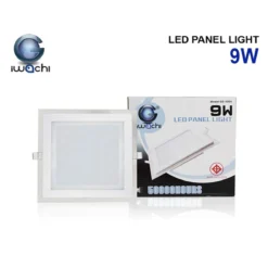 ดาวน์ไลท์ led 9w สี่เหลี่ยมหน้ากระจก วอร์มไวท์ iwachi