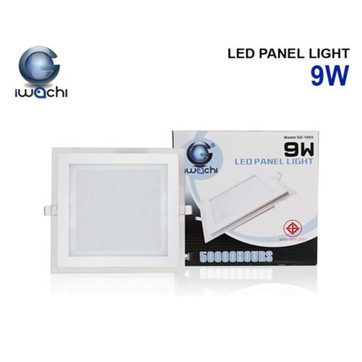 ดาวน์ไลท์ led 9w สี่เหลี่ยมหน้ากระจก เดย์ไลท์ iwachi