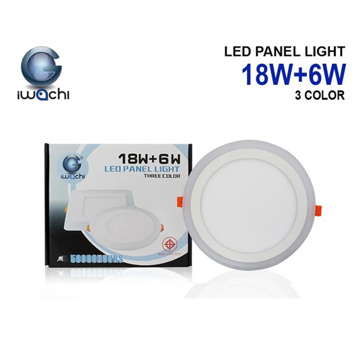 ดาวน์ไลท์ LED หน้ากลม 18+6W IWACHI