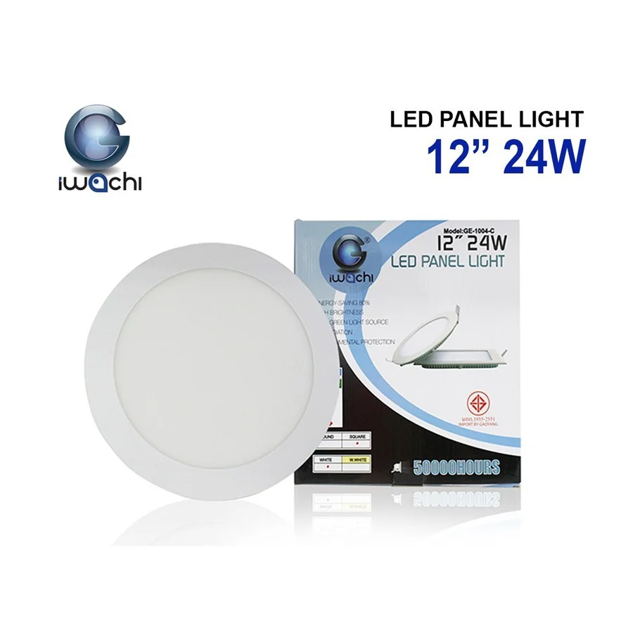 ดาวน์ไลท์ LED หน้ากลม 24w (วอร์มไวท์) IWACHI