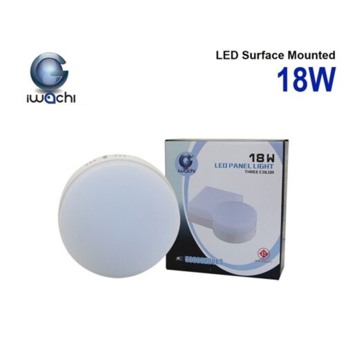 ดาวน์ไลท์ LED ติดลอยหน้ากลม 18W (เดย์ไลท์) IWACHI