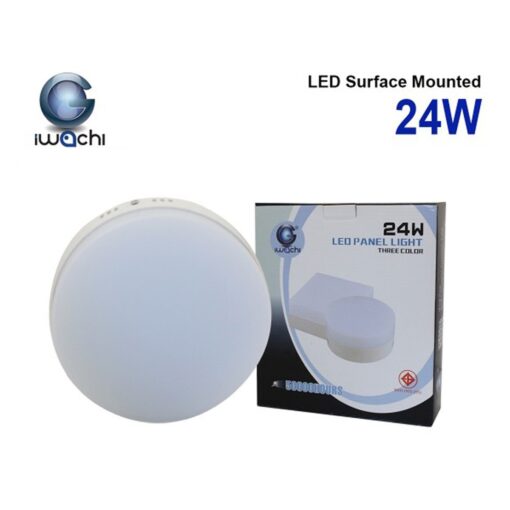 ดาวน์ไลท์ LED ติดลอยหน้ากลม 24W (เดย์ไลท์) IWACHI 