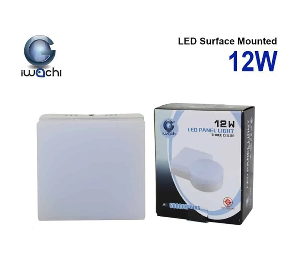 ดาวน์ไลท์ led ติดลอยหน้าเหลี่ยม 12w เดย์ไลท์ iwachi