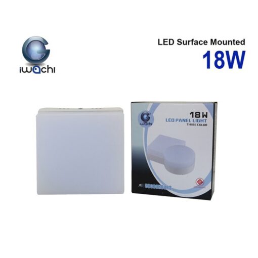 ดาวน์ไลท์ LED ติดลอยหน้าเหลี่ยม 18W (เดย์ไลท์) IWACHI