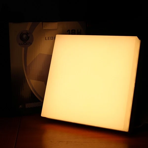 ดาวน์ไลท์ LED ติดลอยหน้าเหลี่ยม 18W (วอร์มไวท์) IWACHI - Image 3