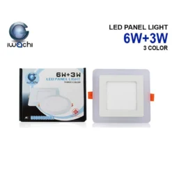 ดาวน์ไลท์ LED สี่เหลี่ยม 6W+3W IWACHI