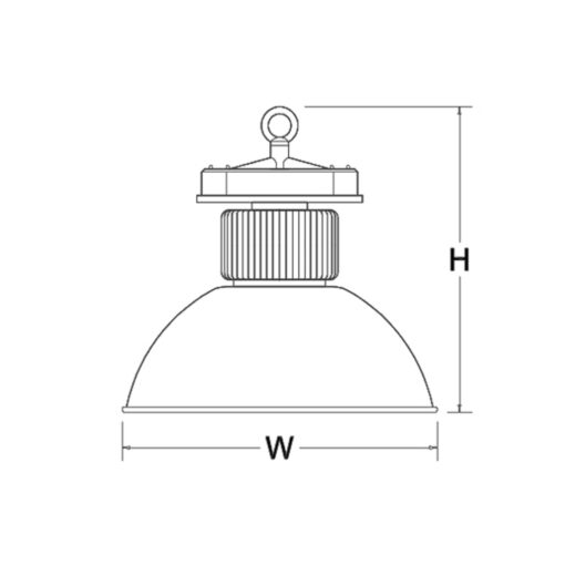 โคมไฮเบย์ LED 100W (วอร์มไวท์) ยี่ห้อ Lunar - Image 2