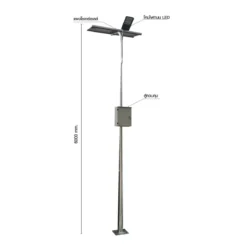 Alternative view of โคมไฟถนนโซล่าเซลล์ 30W GK-C W.L. lighting