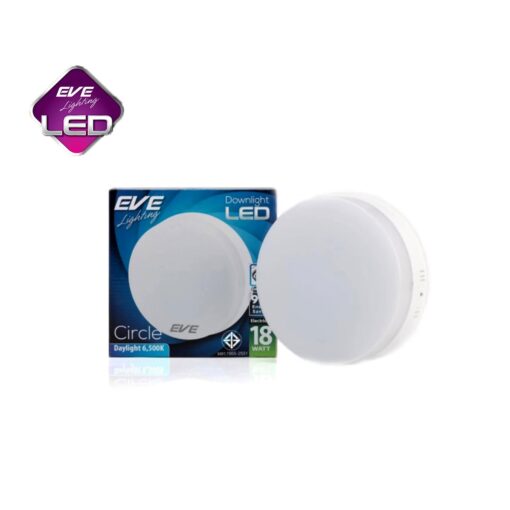 ดาวน์ไลท์ LED ติดลอย หน้ากลม 18w (เดย์ไลท์) EVE