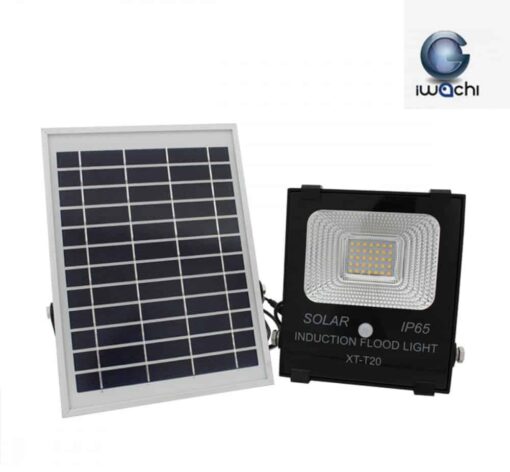 สปอร์ตไลท์ LED โซล่าเซลล์ 20w ยี่ห้อ Iwachi (แสงขาว)