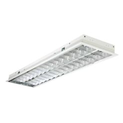 โคมตะแกรงฝังฝ้า อลูมิเนียม 2xT5 28w (30x120cm.) (โคมเปล่า)