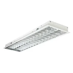 โคมตะแกรงฝังฝ้า อลูมิเนียม 2xT5 28w (30x120cm.) (โคมเปล่า)