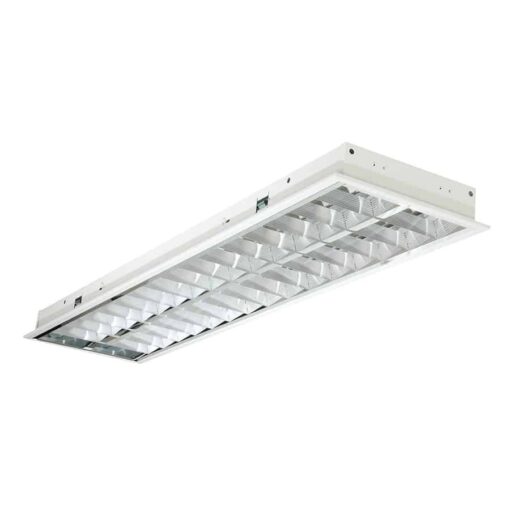 โคมตะแกรงฝังฝ้า อลูมิเนียม 2xT5 28w (30x120cm.) (โคมเปล่า)