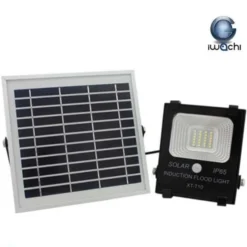 สปอร์ตไลท์ LED โซล่าเซลล์ 10w ยี่ห้อ Iwachi (แสงส้ม)