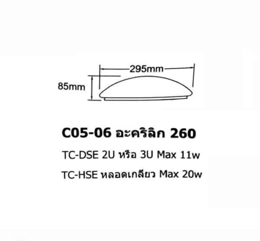 โคมไฟเพดาน 10นิ้ว อะคริลิค เพ้นท์ลาย C05-06 - Image 2