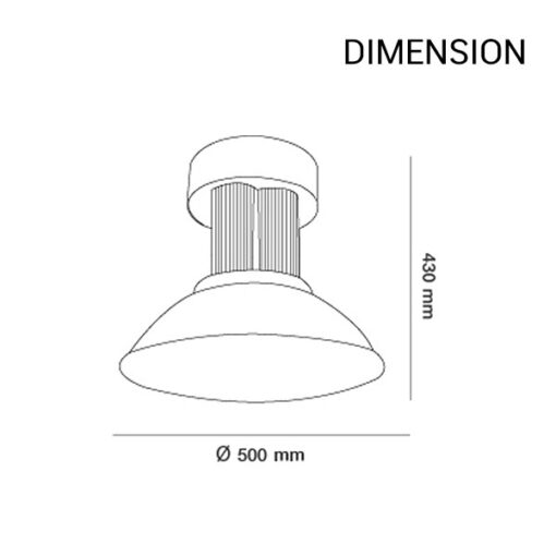โคมไฮเบย์ LED 150w LAMPO (วอร์มไวท์) - Image 2