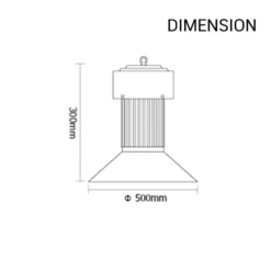 Alternative view of โคมไฮเบย์ LED 100w LAMPO (วอร์มไวท์)