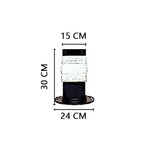 โคมไฟสนามหญ้า โป๊ะแก้วหัวน็อตใส รุ่น PU-216-C (A) - Image 2