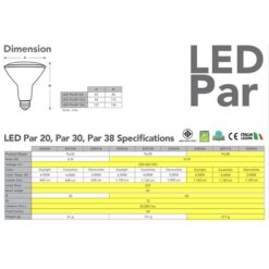 หลอดไฟ LED Par ขั่วE27 10w EVE
