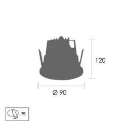 โคมไฟดาวน์ไลท์ฝังฝ้า LED