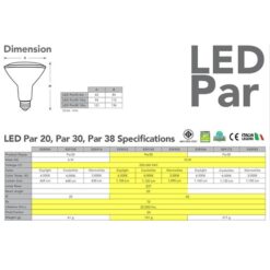 หลอดไฟ LED Par ขั่วE27 10w EVE