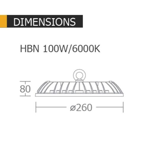 โคมไฟไฮเบย์ 100w BEC