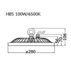 Alternative view of โคมไฮเบย์ LED HBS 100w BEC (แสงขาว)