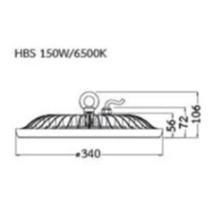 Alternative view of โคมไฮเบย์ LED HBS 150w BEC (แสงขาว)