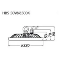 Alternative view of โคมไฮเบย์ LED HBS 50w BEC (แสงขาว)