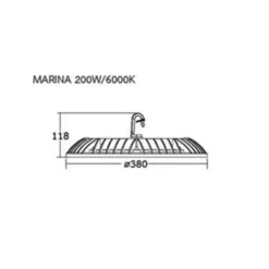 Alternative view of โคมไฮเบย์LED MARINA 200W BEC