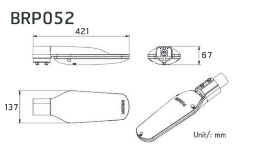 โคมไฟถนน SmartBright LED BRP052 40W PHILIPS - Image 2