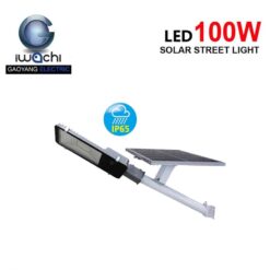 โคมไฟถนนโซล่าเซลล์ LED 100W IWACHI SMD (พร้อมรีโมทคอนโทรล)