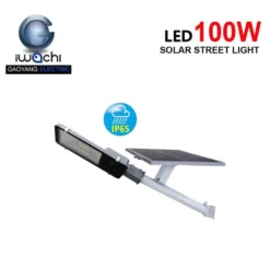 โคมไฟถนนโซล่าเซลล์ LED 100W IWACHI SMD (พร้อมรีโมทคอนโทรล)