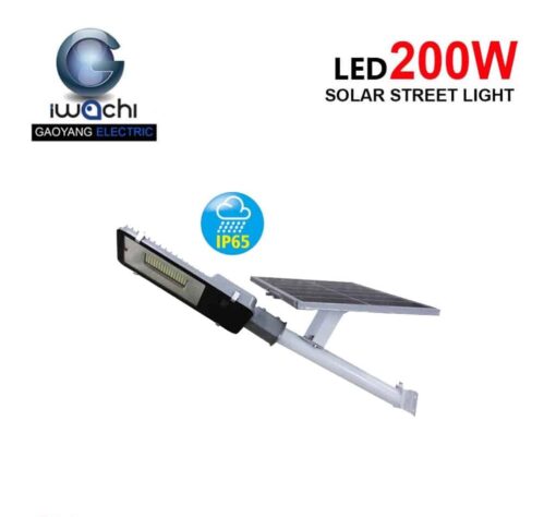 โคมไฟถนนโซล่าเซลล์ LED 200W IWACHI SMD (พร้อมรีโมทคอนโทรล)