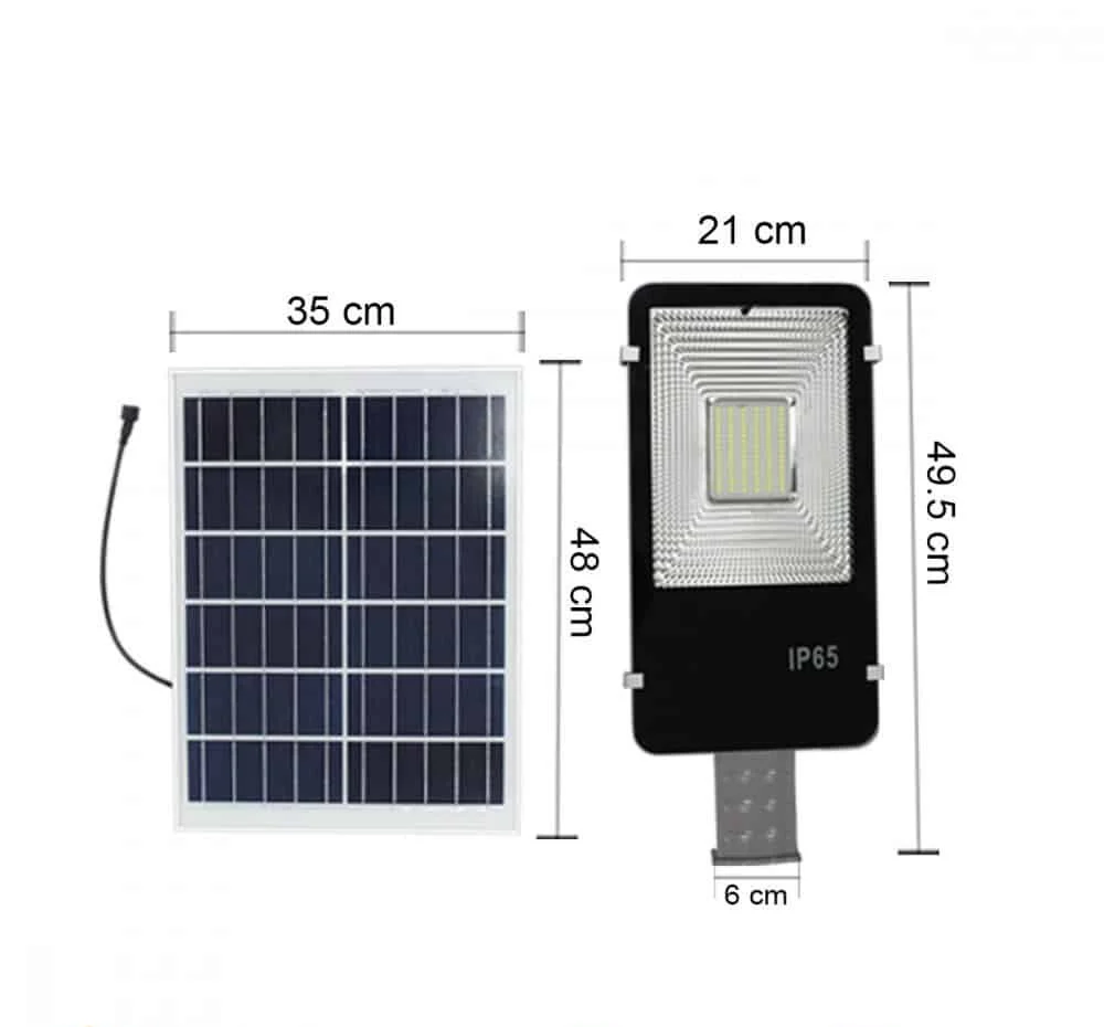 Dimensions โคมไฟถนนโซล่าเซลล์ LED 100วัตต์ IWACHI SMD