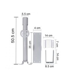 Dimensions อุปกรณ์ โคมไฟถนนโซล่าเซลล์ Iwachi SMD