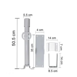 Dimensions อุปกรณ์ โคมไฟถนนโซล่าเซลล์ Iwachi SMD